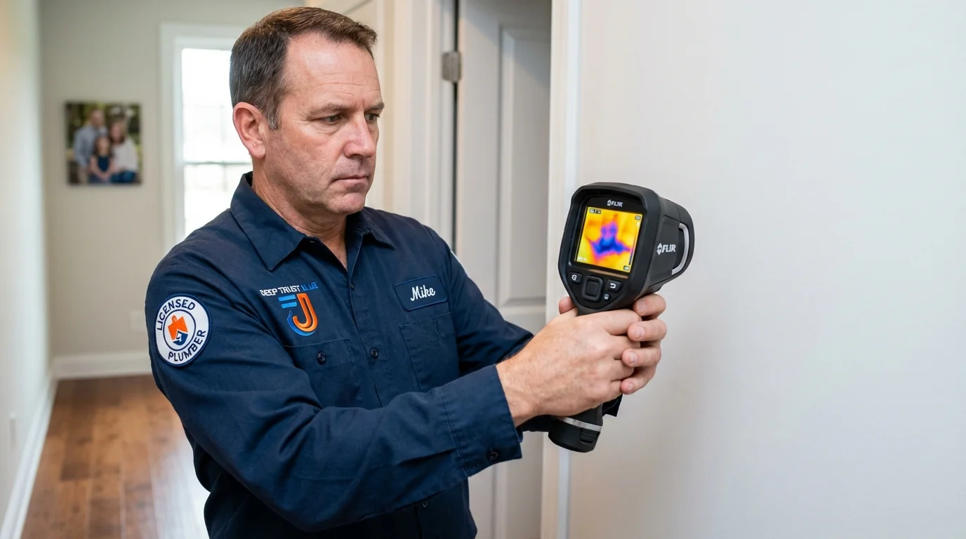 Thermal imaging leak detection by Johns Plumbing LLC in Penngrove